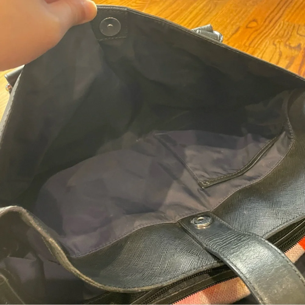 Tumi Black Textured Leather Tote